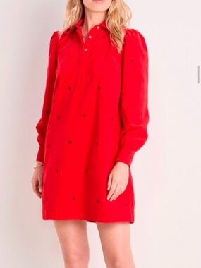 Red Long-Sleeve Dress - Women's Classic Style